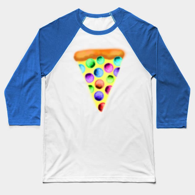 Rainbow Pepperoni Pizza! Baseball T-Shirt by KelseyLovelle